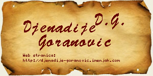 Đenadije Goranović vizit kartica